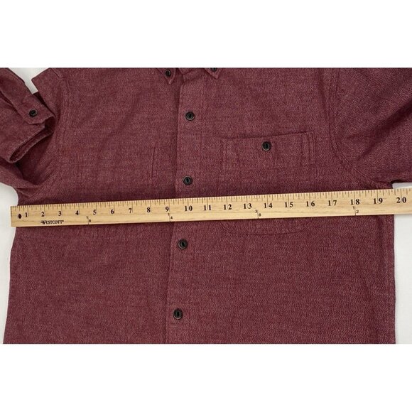 Roark Revival Ritual Button Up Shirt Men's S Heather Burgundy Long Sleeve - Picture 14 of 16